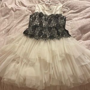 Black and white formal dress